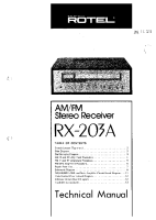 Rotel RX-203A - Technical manual 